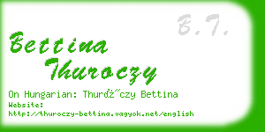 bettina thuroczy business card